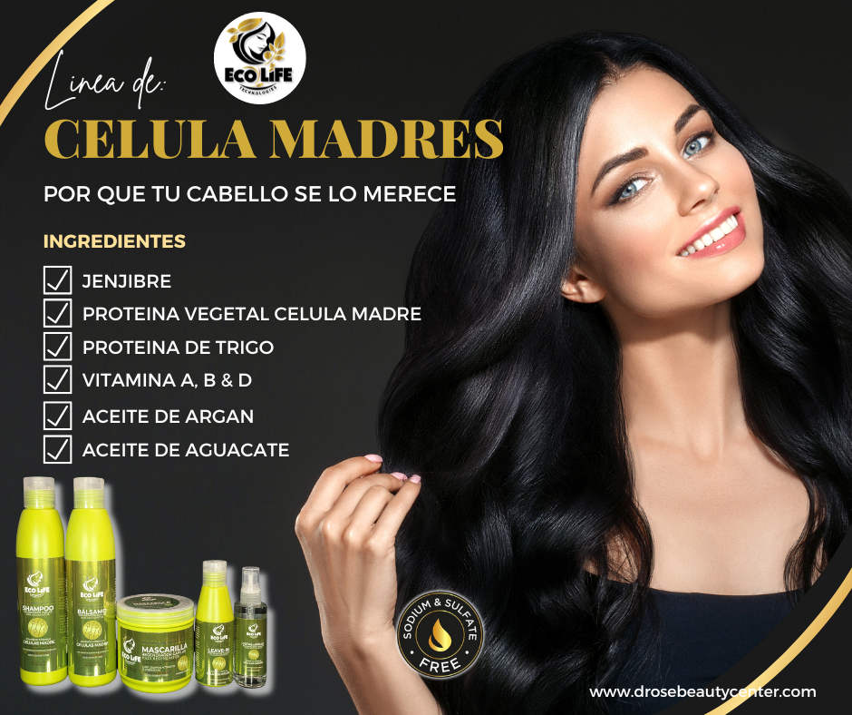 💚 ECOLIFE TECHNOLOGIES – GOTAS DE BRILLO CON CÉLULAS MADRE 2oz