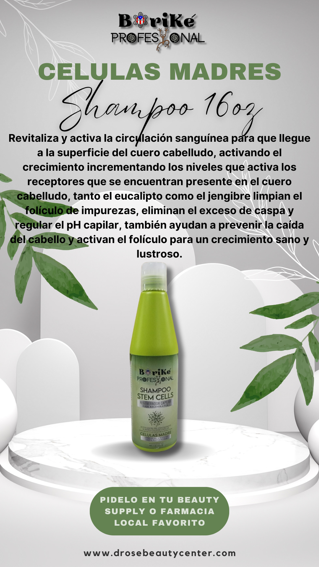 BORIKE PROFESIONAL CELULAS MADRES SHAMPOO 16OZ BPCMSH16