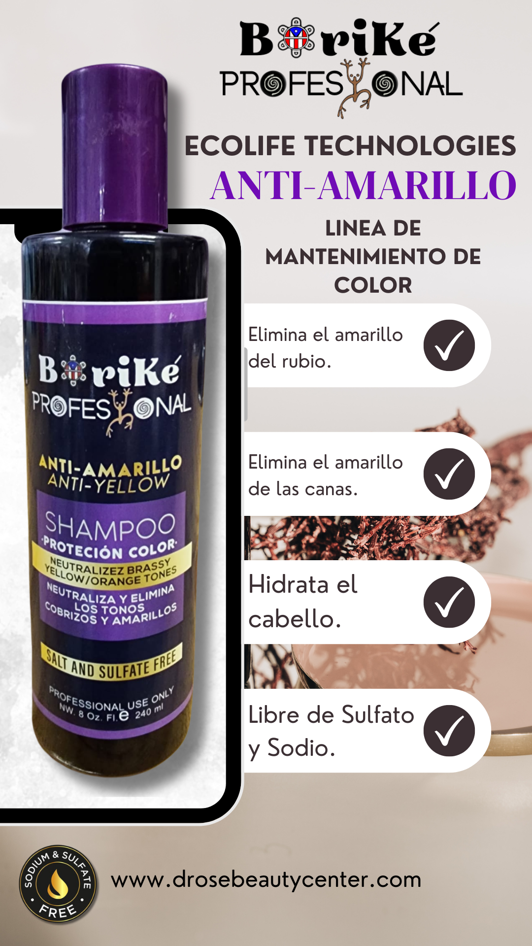 BORIKE PROFESSIONAL COLOR PROTECTOR ANTI-AMARILLO KIT DE MANTENIMIENTO 2PC BPCPAAK2