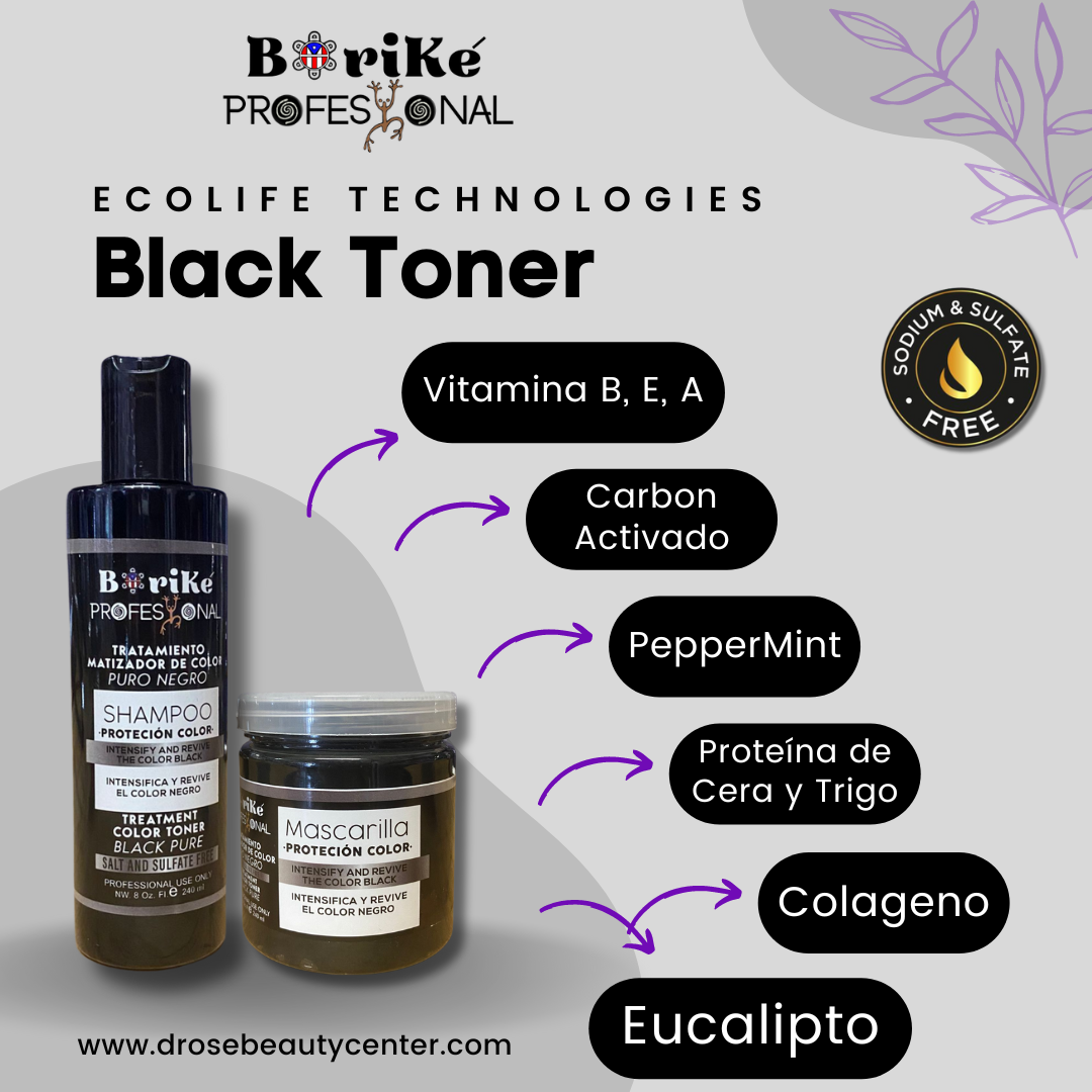 BORIKE PROFESSIONAL COLOR PROTECTOR BLACK SHAMPOO 8OZ BPCPBSH8