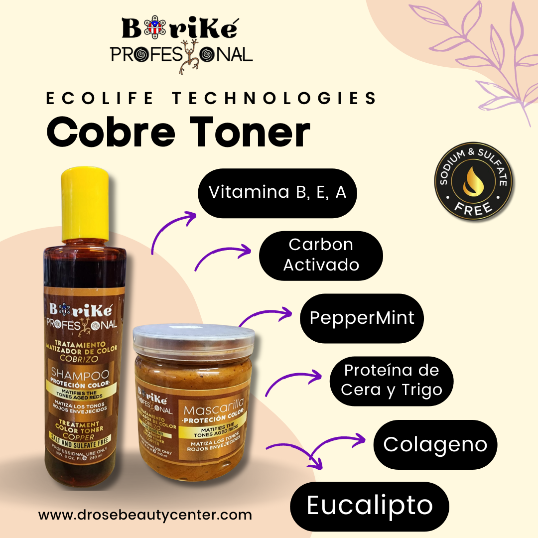 BORIKE PROFESSIONAL COLOR PROTECTOR COPPER KIT DE MANTENIMIENTO 2PC BPCPCK2