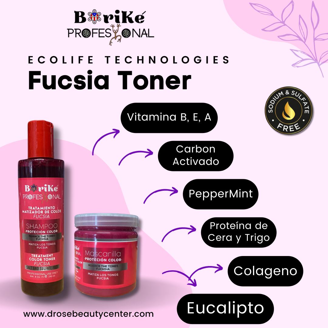 BORIKE PROFESSIONAL COLOR PROTECTOR MAGENTA MASCARILLA 8OZ 2PC BPCPMM8