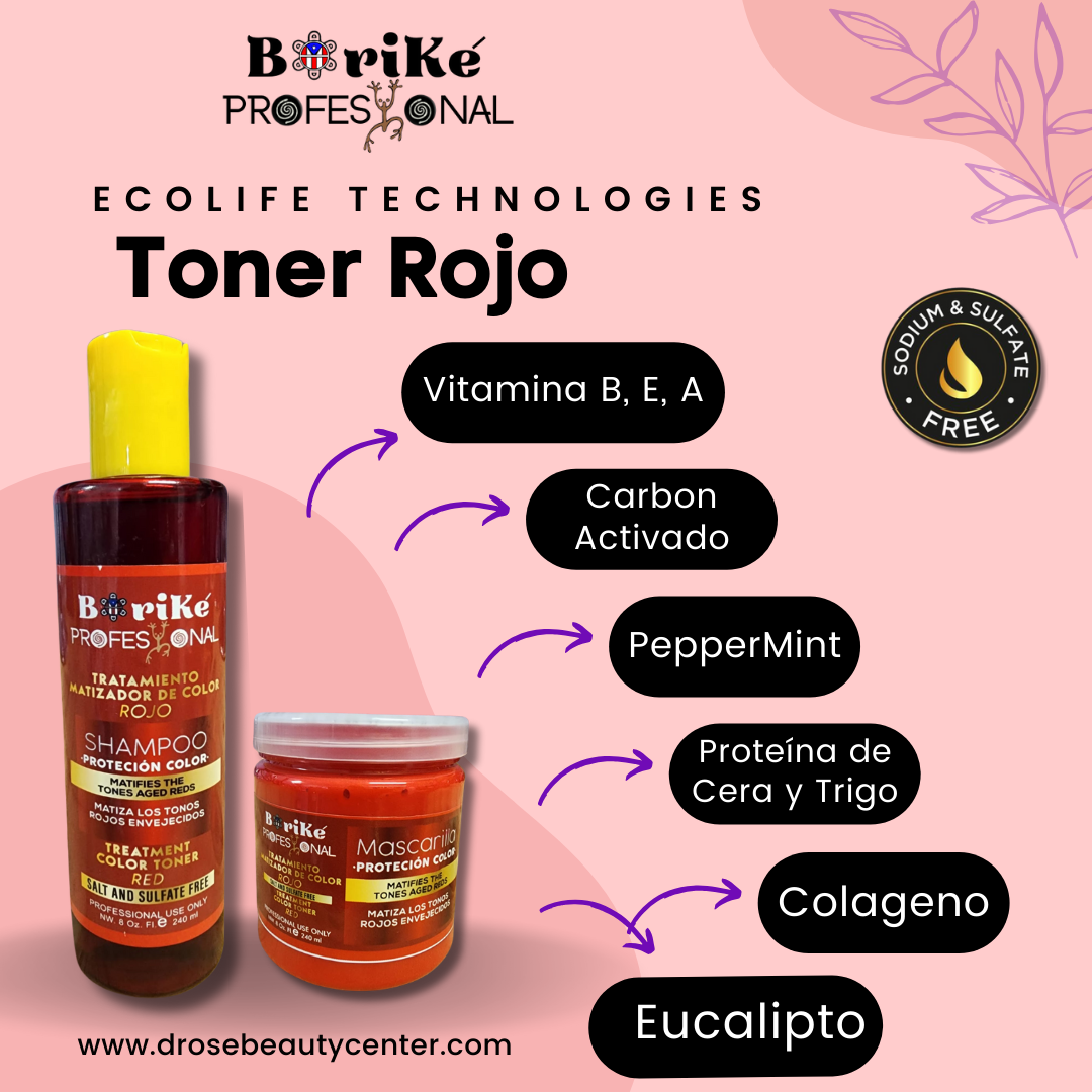 BORIKE PROFESSIONAL COLOR PROTECTOR ROJO MASCARILLA 8OZ BPCPRM8