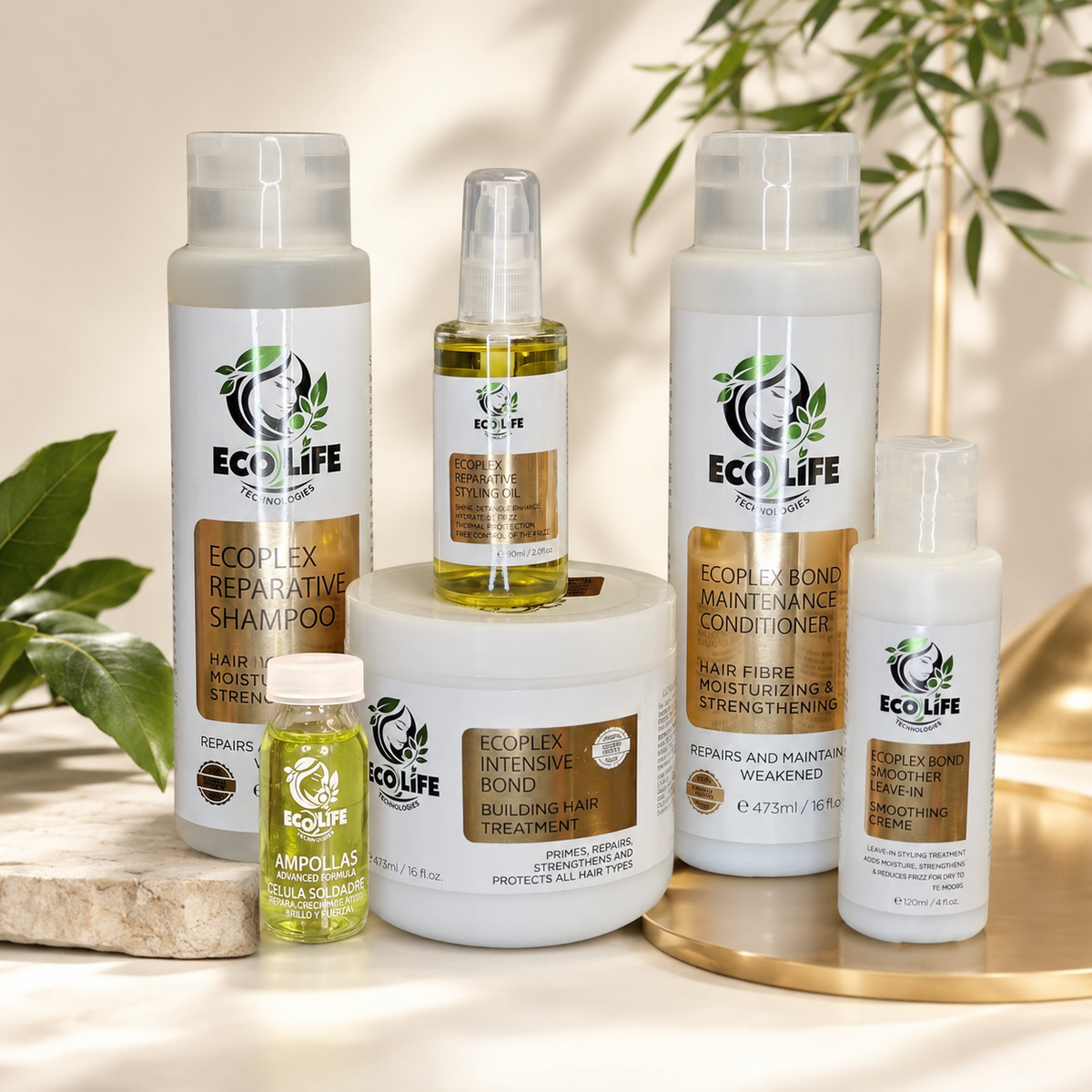 ECOLIFE ECOPLEX Kit de Mantenimiento Capilar 5PC + Ampolla Gratis