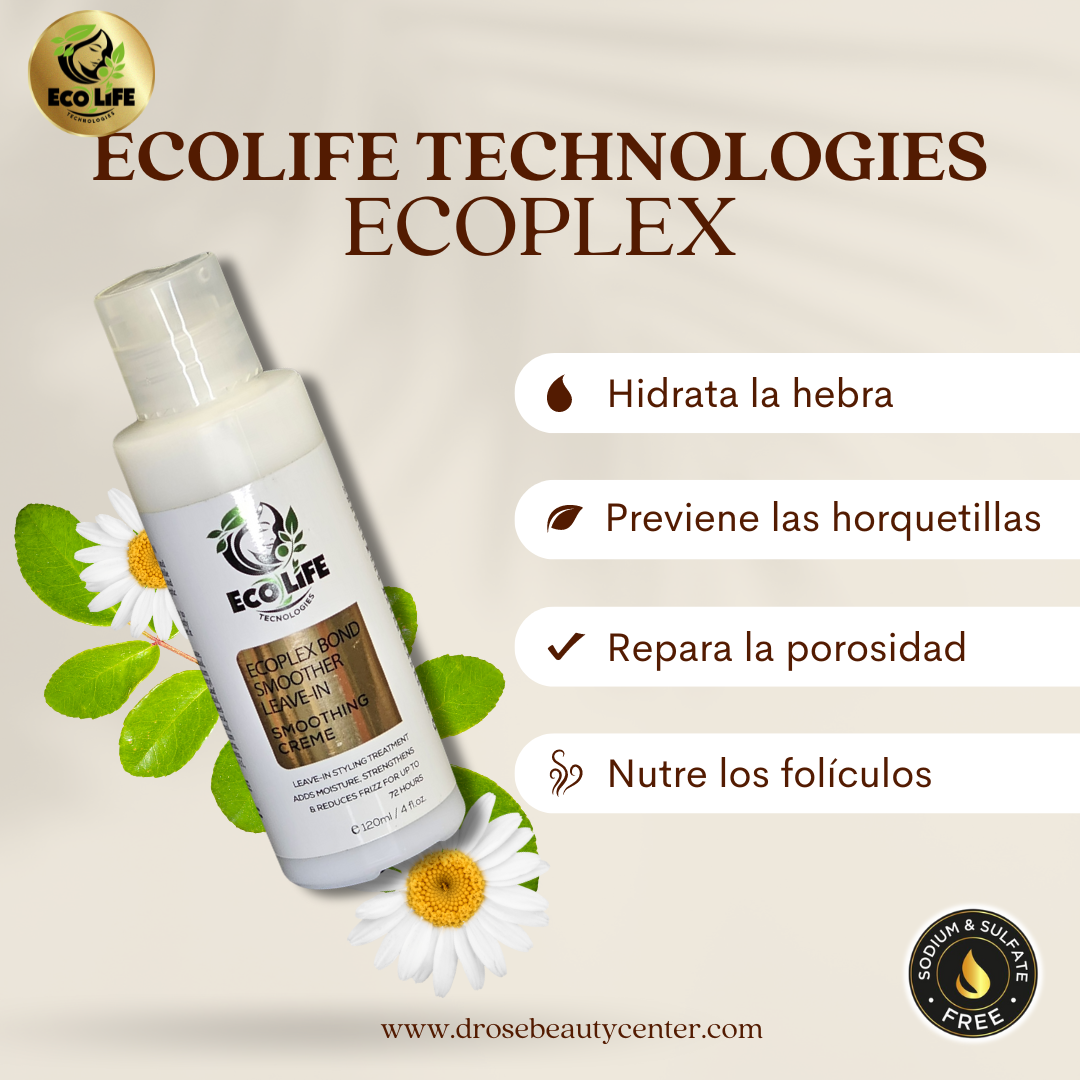 ✨ ECOPLEX Leave-In 4oz | Bond Smoother: Adiós Frizz hasta por 72 Horas
