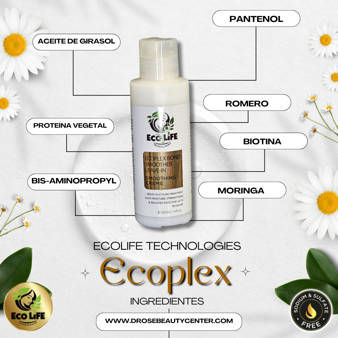 ✨ ECOPLEX Leave-In 4oz | Bond Smoother: Adiós Frizz hasta por 72 Horas