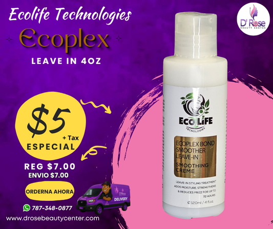 ✨ ECOPLEX Leave-In 4oz | Bond Smoother: Adiós Frizz hasta por 72 Horas