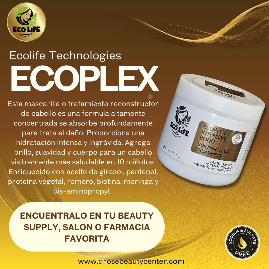 Ecolife Technologies - ECOPLEX Intensive Bond Mascarilla Reconstructora 16oz | Hidratación y Reparación Profunda