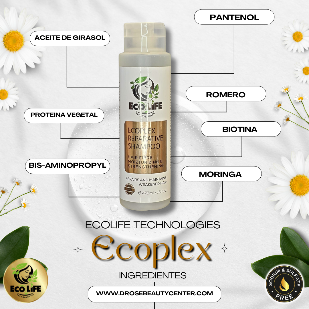 ⭐ ECOLIFE TECHNOLOGIES – ECOPLEX REPARATIVE SHAMPOO 16oz ⭐