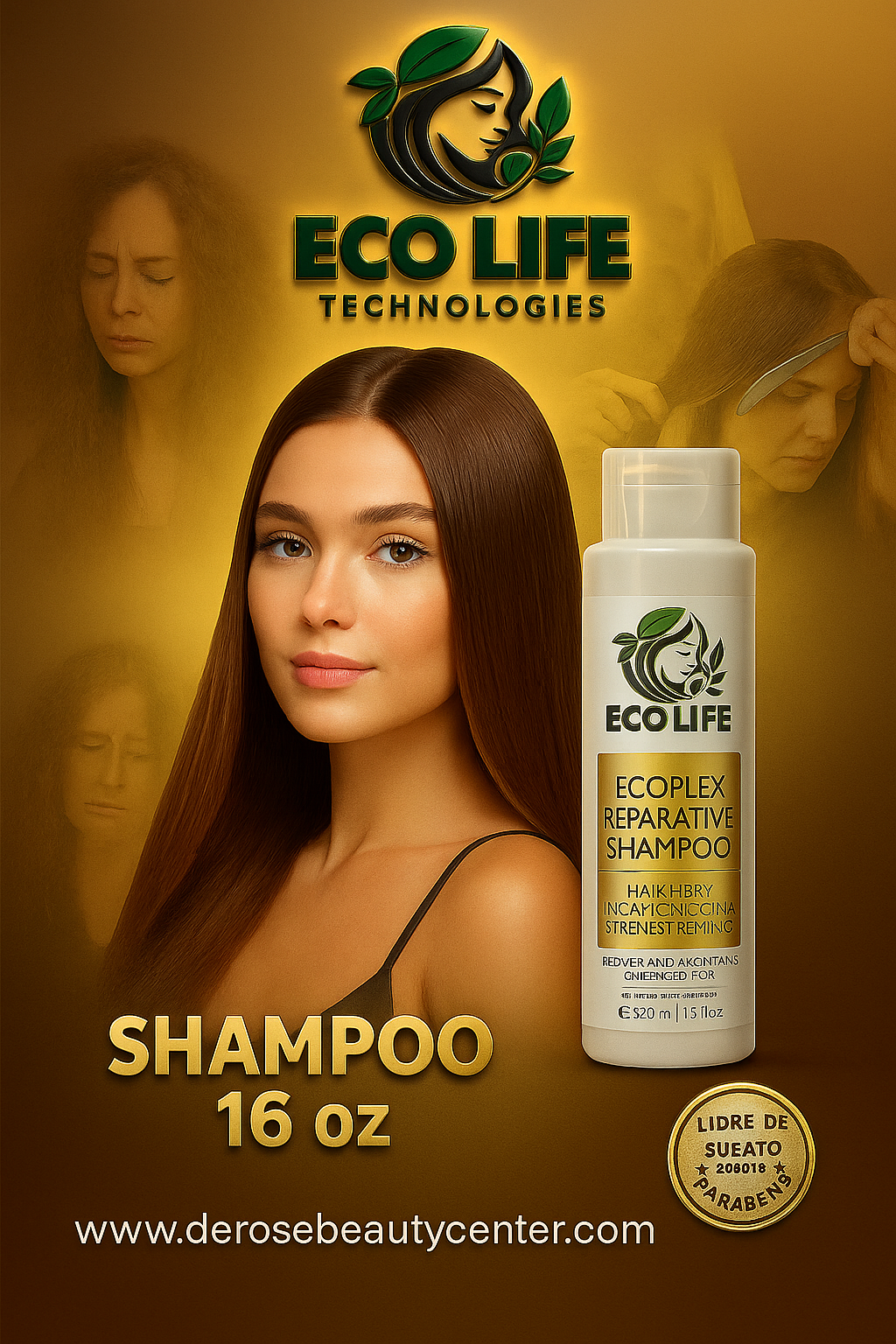 ⭐ ECOLIFE TECHNOLOGIES – ECOPLEX REPARATIVE SHAMPOO 16oz ⭐