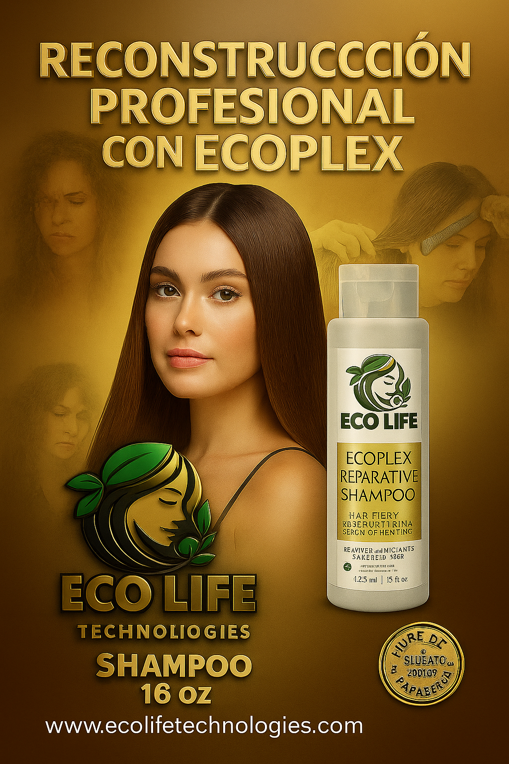 ⭐ ECOLIFE TECHNOLOGIES – ECOPLEX REPARATIVE SHAMPOO 16oz ⭐