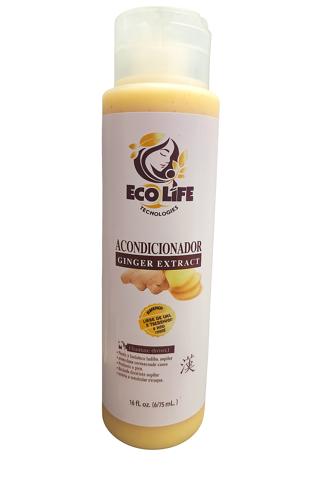 🌿✨ ACONDICIONADOR ANTICAÍDA ECOLIFE GINGER EXTRACT 16oz – HIDRATACIÓN + CRECIMIENTO CAPILAR 💆‍♀️🔥