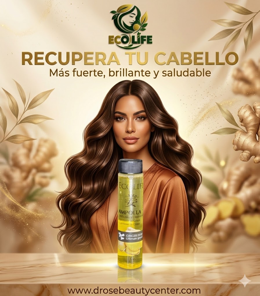 🌿🔥 AMPOLLA ANTICAÍDA ECOLIFE GINGER EXTRACT 1oz – CRECIMIENTO ACELERADO + FORTALECIMIENTO DESDE LA RAÍZ 💆‍♀️✨