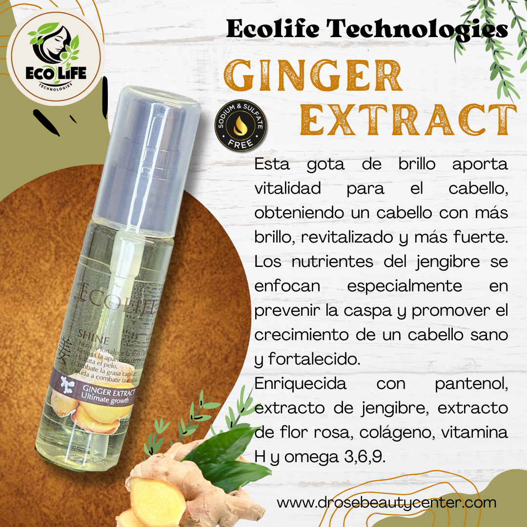 ECOLIFE TECHNOLOGIES GINGER EXTRACT GOTA DE BRILLO 1OZ ETGEGB1