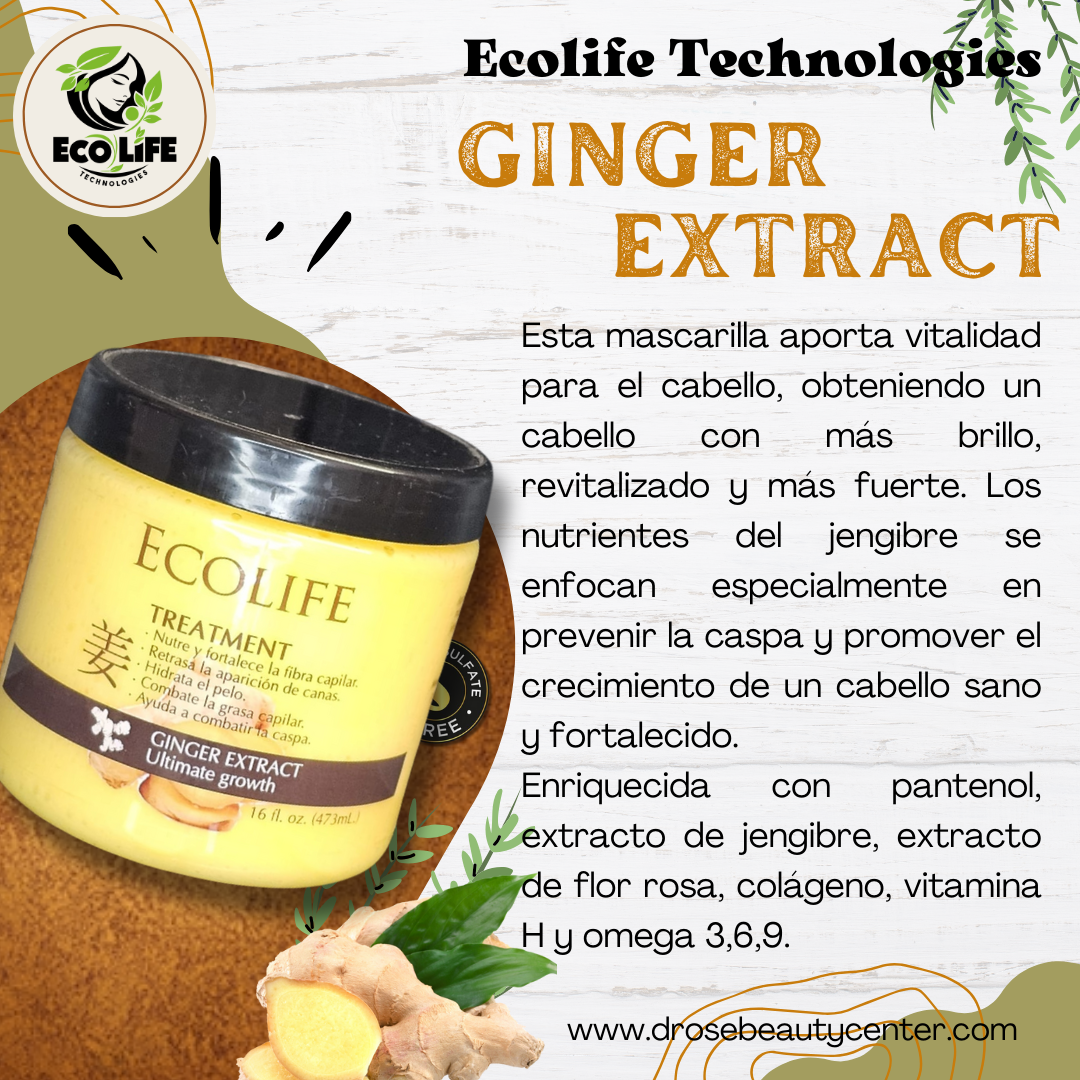 🧴 Ecolife Technologies – Ginger Extract Mascarilla 16oz