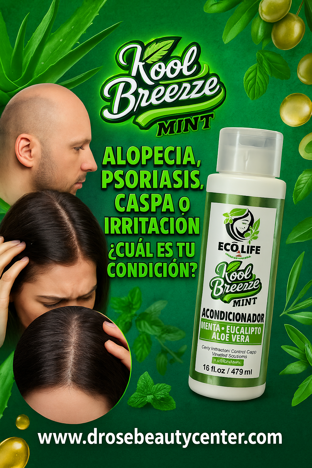 ECOLIFE TECHNOLOGIES KOOL BREEZE MINT ACONDICIONADOR 16OZ – ETKBMA16