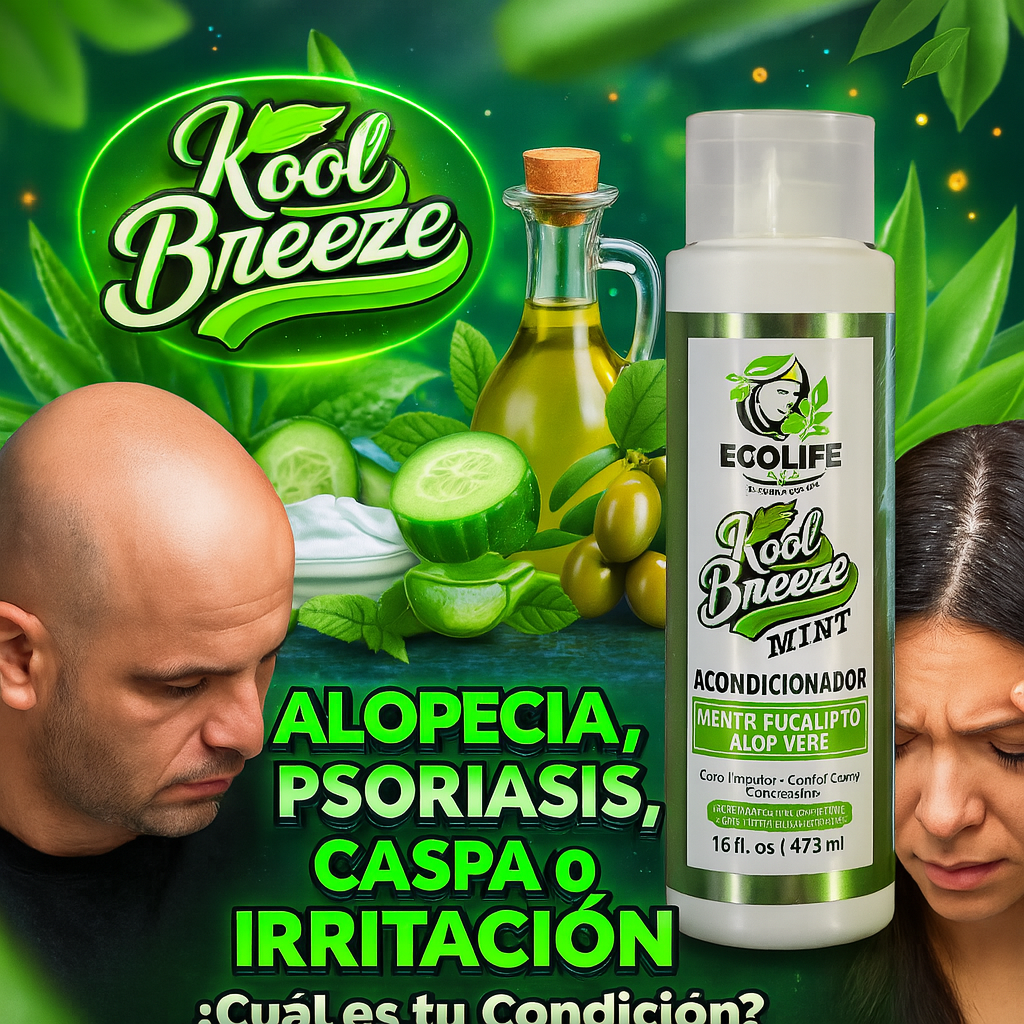 🌿 ECOLIFE TECHNOLOGIES Kool Breeze Mint – ACONDICIONADOR GALÓN 128oz