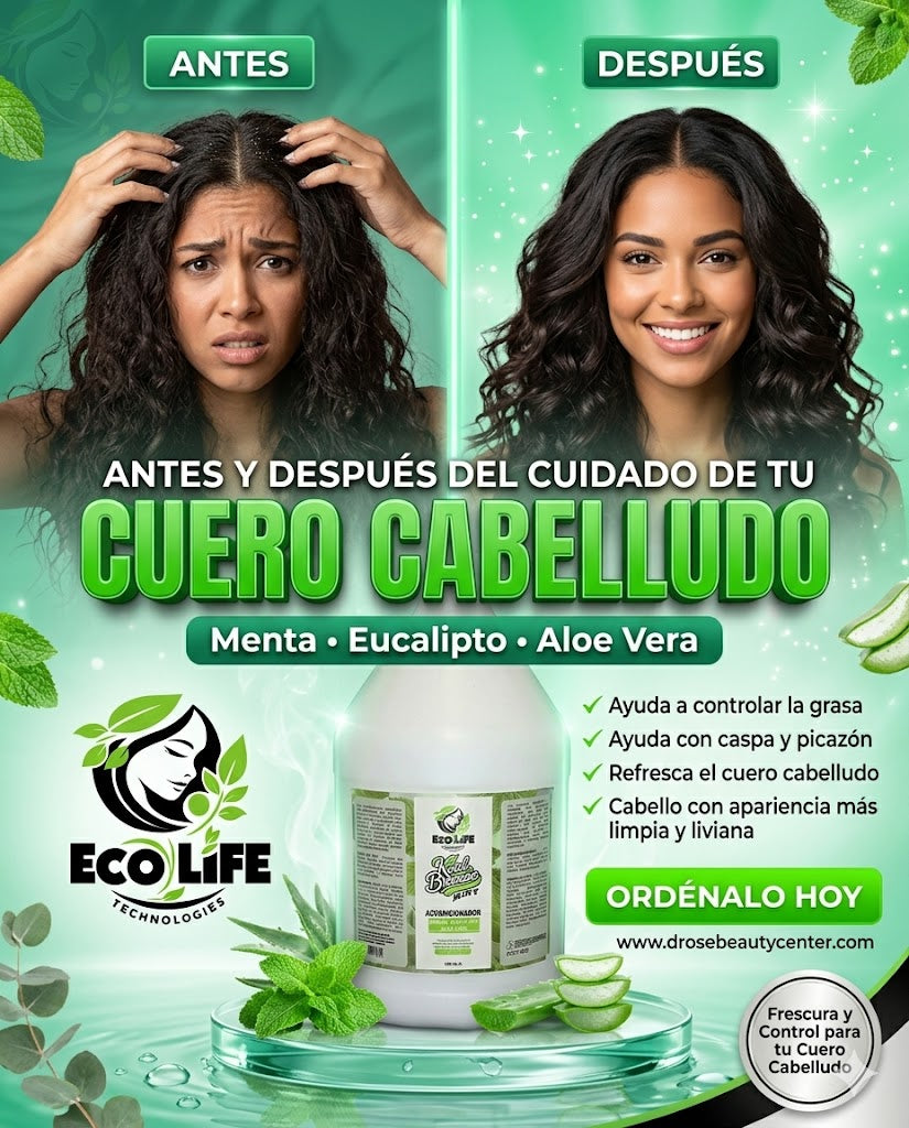 Ecolife Technologies Kool Breeze Mint Acondicionador Galón 128oz ETKBMAG – Acondicionador Refrescante Profesional