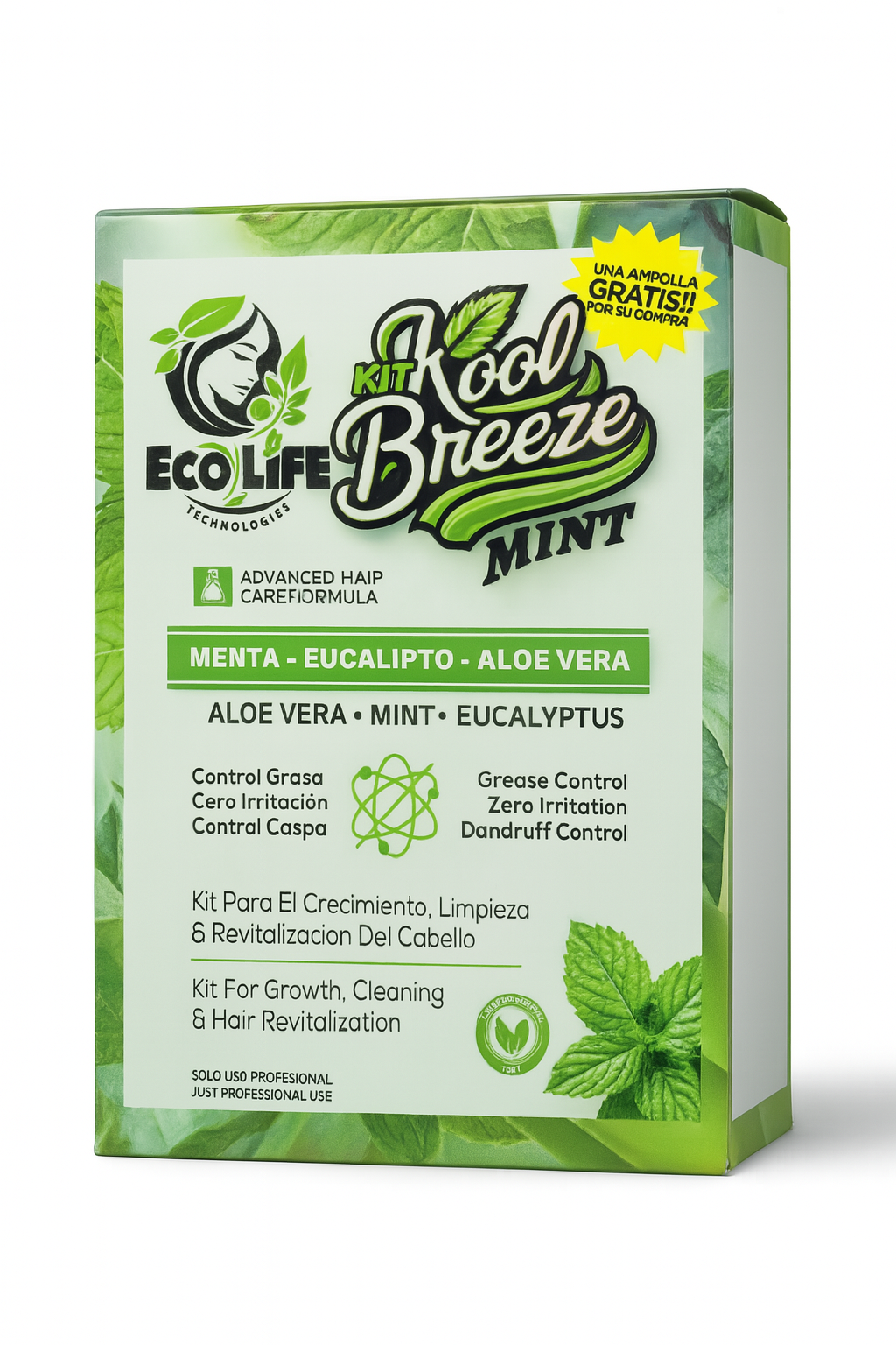 🌿 Ecolife Technologies – Kool Breeze Mint Kit de Mantenimiento 5pc