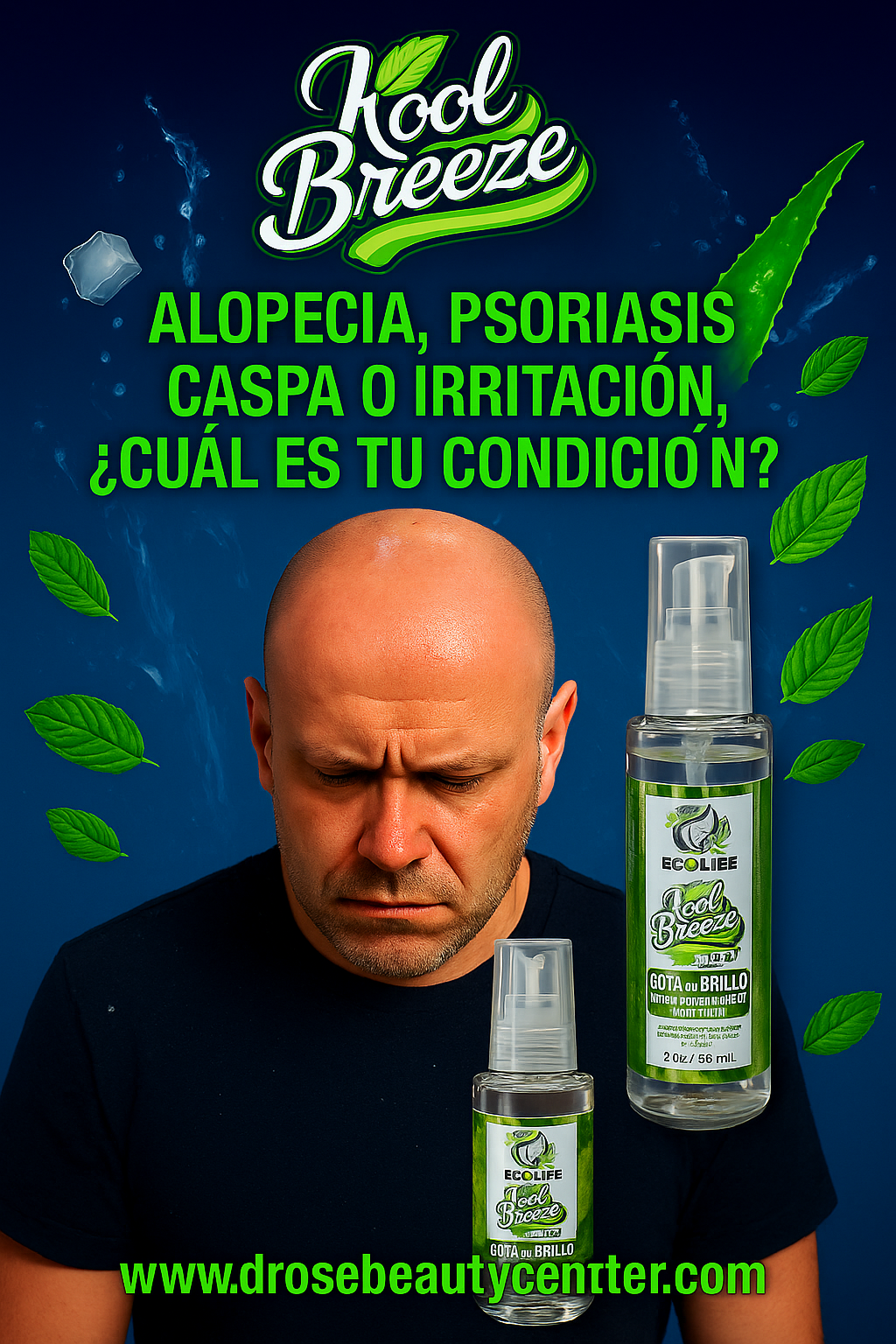 💚 Ecolife Technologies - Kool Breeze Mint Gotas de Brillo 2oz