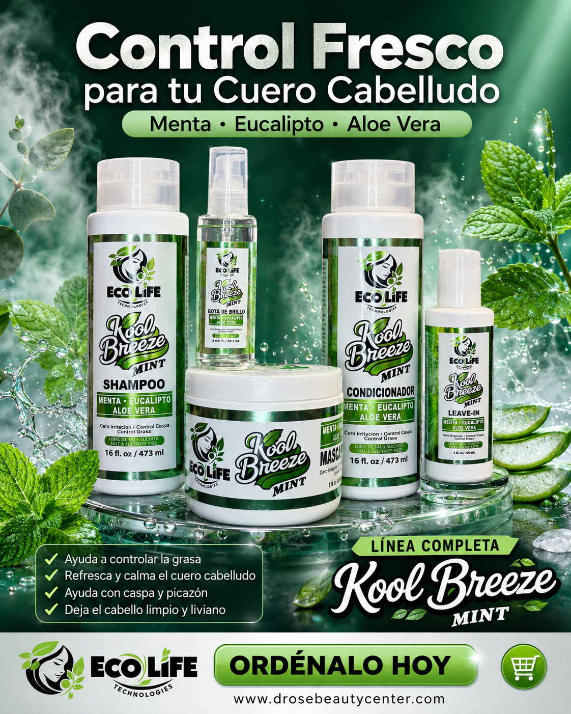 Ecolife Technologies Kool Breeze Mint Kit Profesional 5PZ