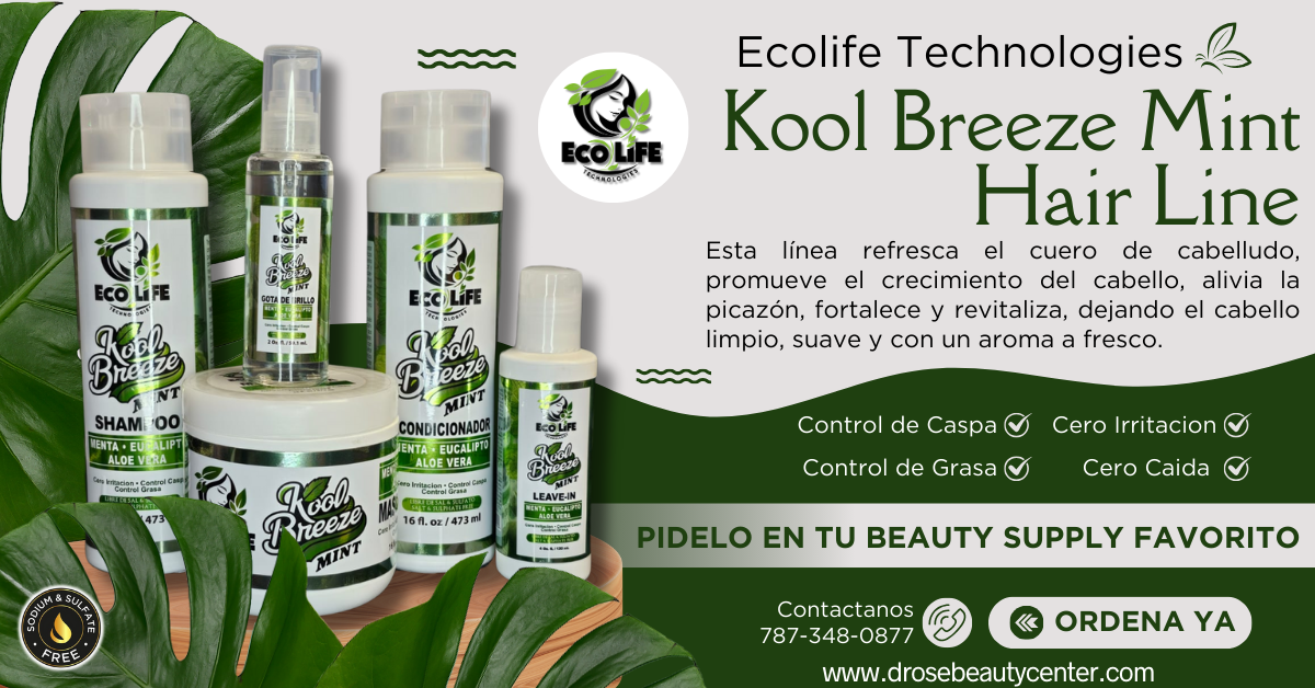 🌿 KOOL BREEZE MINT – Gotero Anti-Caída 4oz con Minoxidil 4% | Ecolife Technologies
