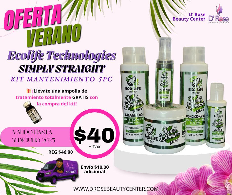 🌿 Ecolife Technologies – Kool Breeze Mint Kit de Mantenimiento 5pc