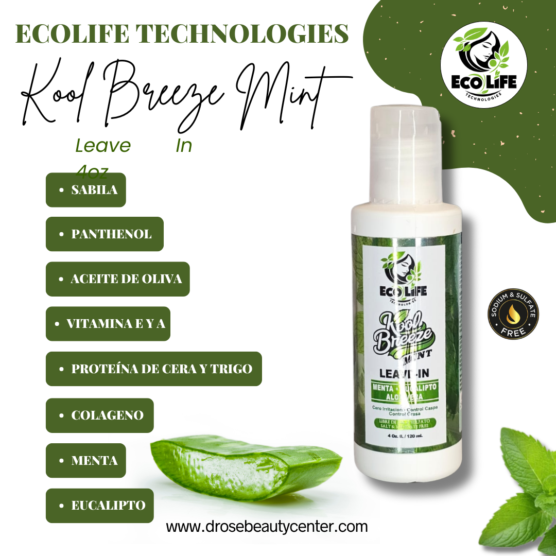 🌿 ECOLIFE TECHNOLOGIES KOOL BREEZE MINT LEAVE IN 4OZ
