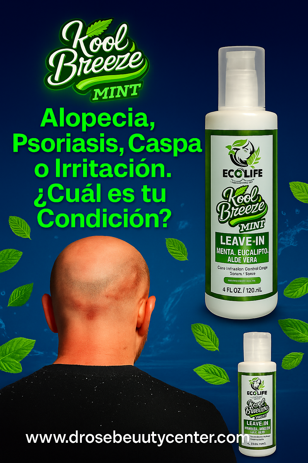 🌿 ECOLIFE TECHNOLOGIES KOOL BREEZE MINT LEAVE IN 4OZ