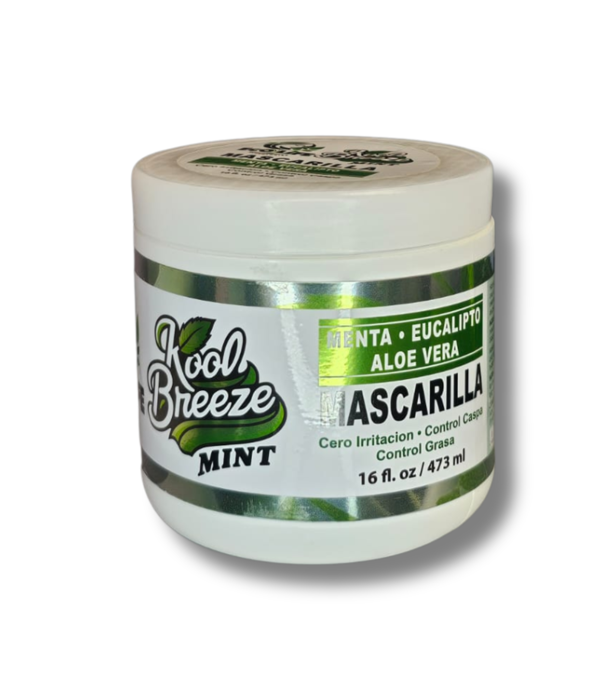🧊 Mascarilla Capilar Kool Breeze Mint 16oz – Refresca, Hidrata y Repara con Menta, Sábila y Eucalipto