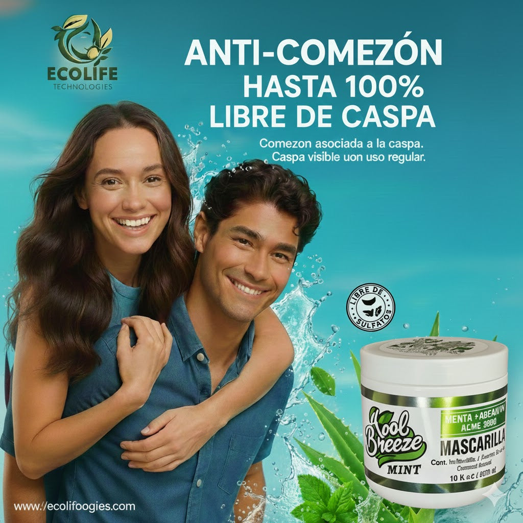 🌿 Mascarilla Capilar Kool Breeze Mint 16oz | ECOLIFE TECHNOLOGIES