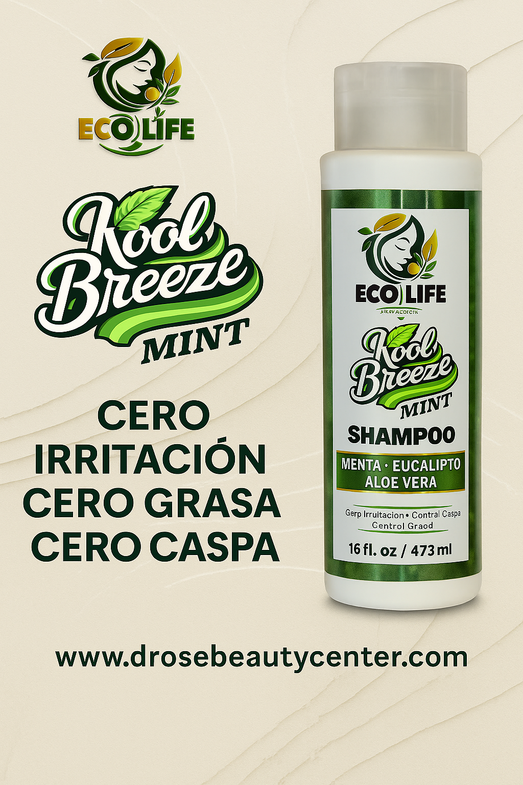 🌿 Kool Breeze Mint Shampoo GALÓN 128oz – ECOLIFE TECHNOLOGIES