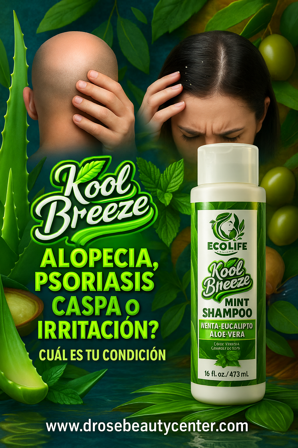 🌿 KOOL BREEZE MINT SHAMPOO 16oz – ECOLIFE TECHNOLOGIES