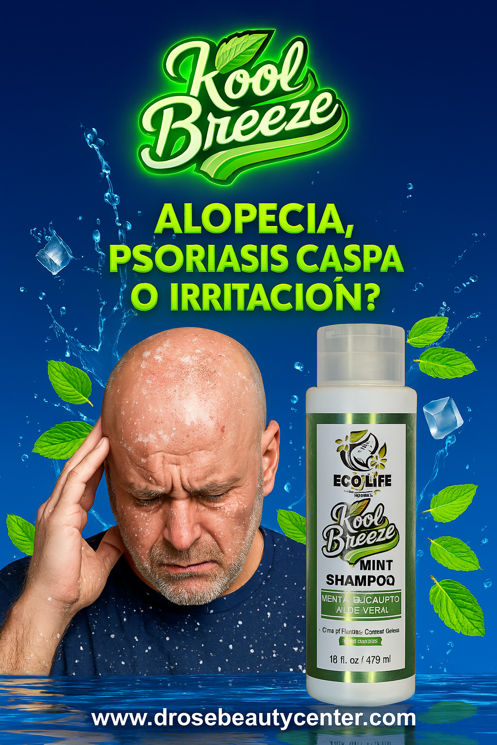 🌿 KOOL BREEZE MINT SHAMPOO 16oz – ECOLIFE TECHNOLOGIES