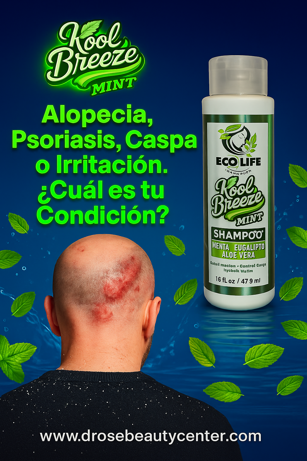 🌿 KOOL BREEZE MINT SHAMPOO 16oz – ECOLIFE TECHNOLOGIES