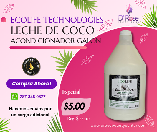 ECOLIFE TECHNOLOGIES LECHE DE COCO ACONDICIONADOR GALON ETLCAG