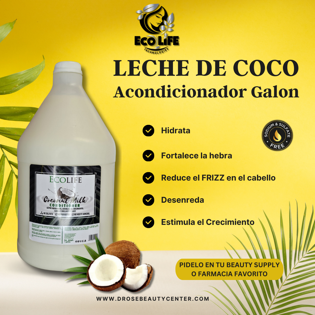 ECOLIFE TECHNOLOGIES LECHE DE COCO SHAMPOO Y ACONDICIONADOR GALON OFERTA DE 2 ETLCGX2