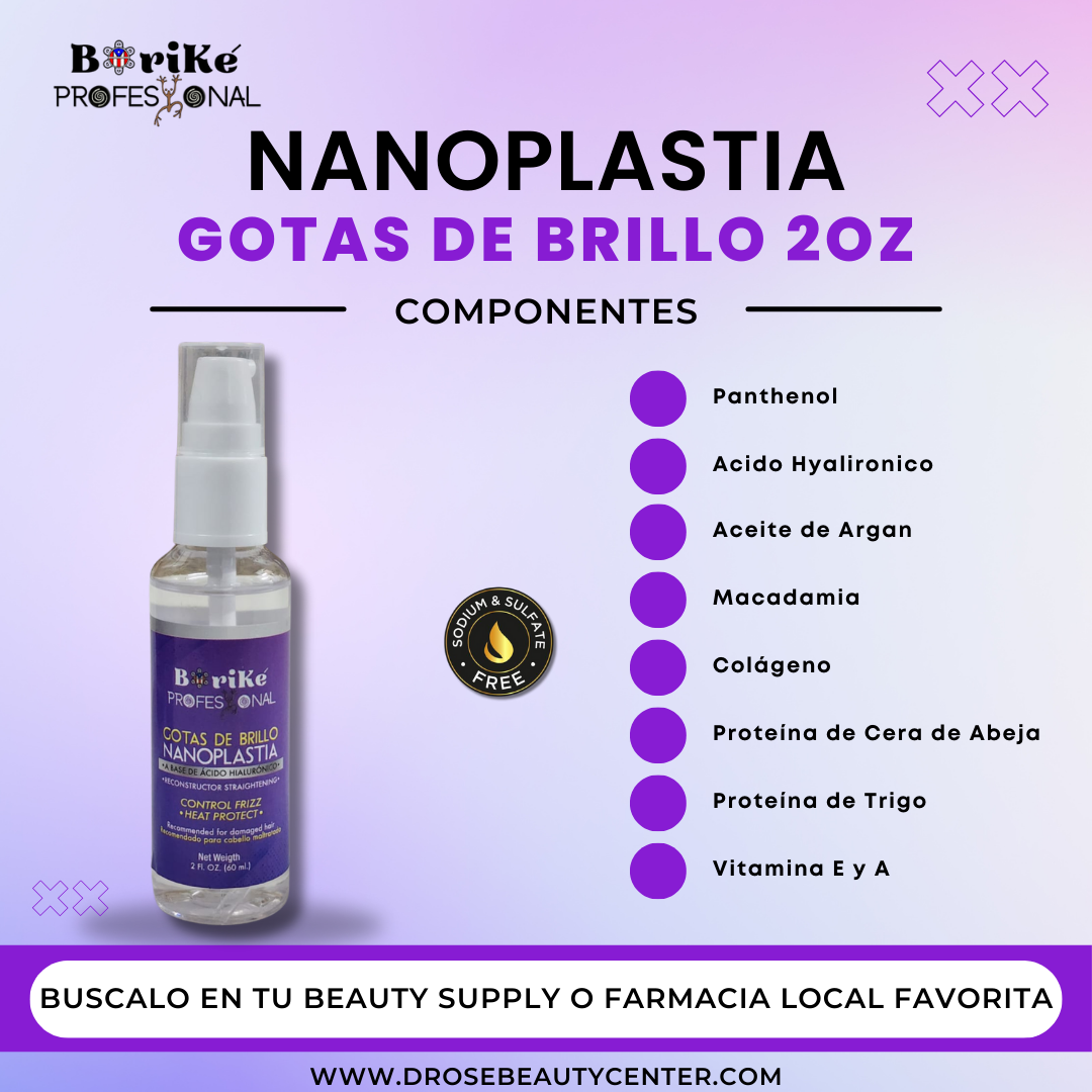 BORIKE PROFESSIONAL NANOPLASTIA GOTAS DE BRILLO 2OZ BPNGB2