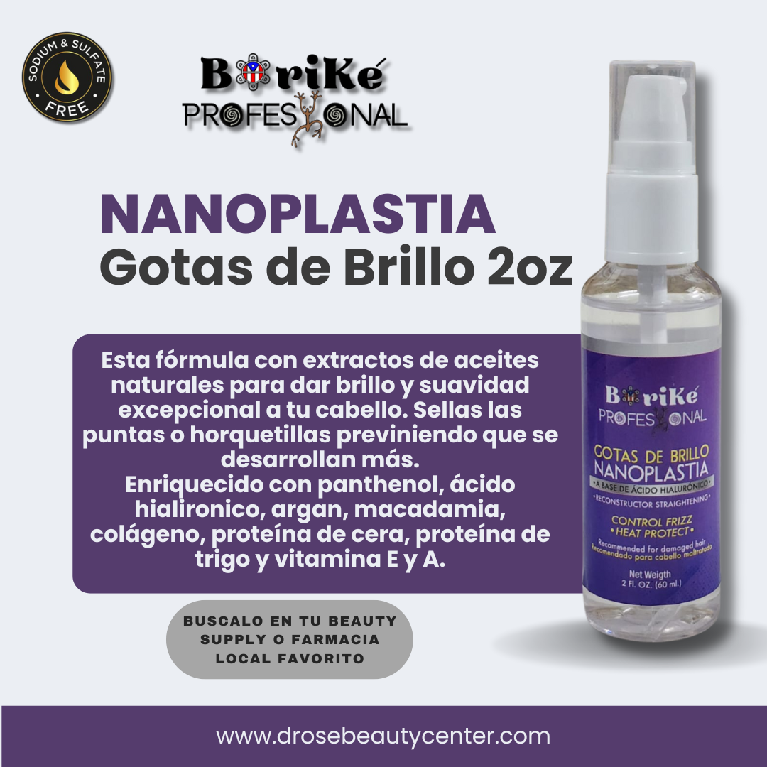 BORIKE PROFESSIONAL NANOPLASTIA GOTAS DE BRILLO 2OZ BPNGB2