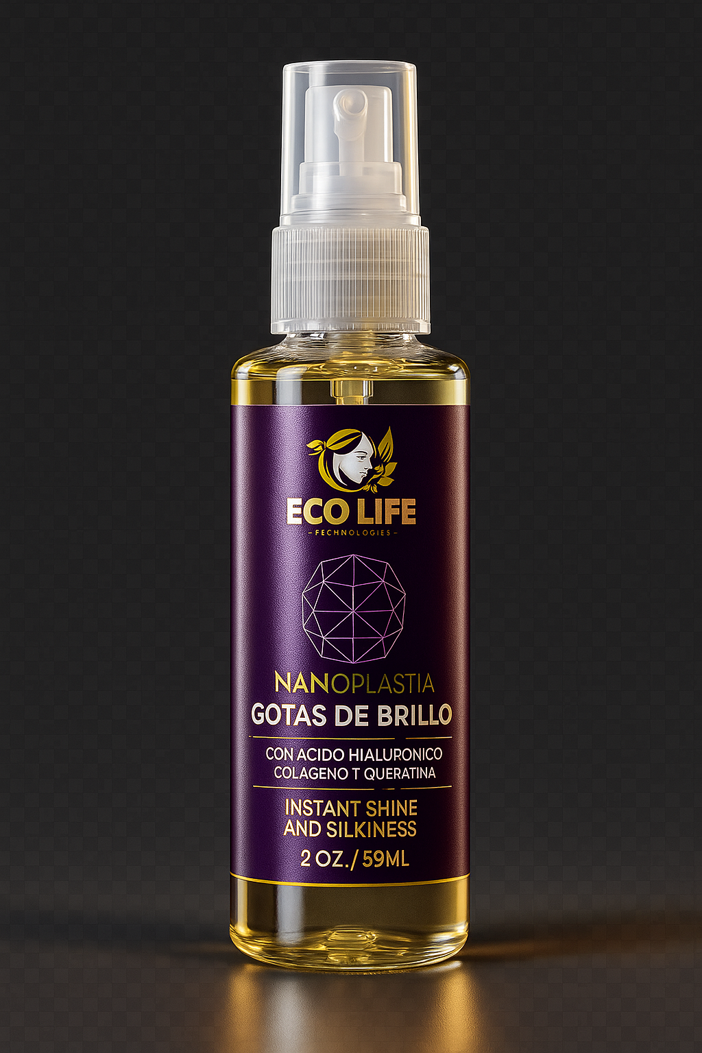 ✨ ECOLIFE TECHNOLOGIES NANOPLASTIA GOTAS DE BRILLO 2OZ (ETNGB2) ✨
