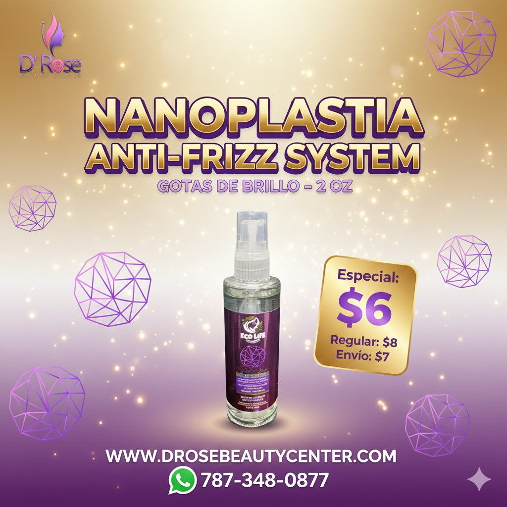 ✨ ECOLIFE TECHNOLOGIES NANOPLASTIA GOTAS DE BRILLO 2OZ (ETNGB2) ✨