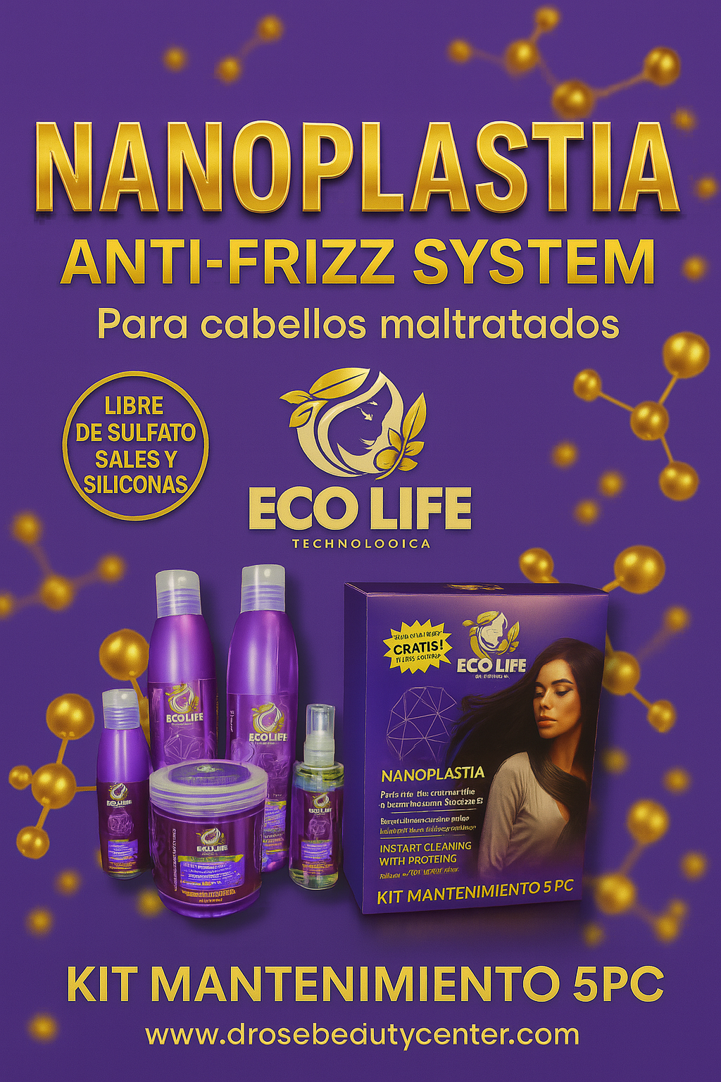 🌟 ECOLIFE TECHNOLOGIES NANOPLASTIA – KIT DE MANTENIMIENTO 5PC 🌟