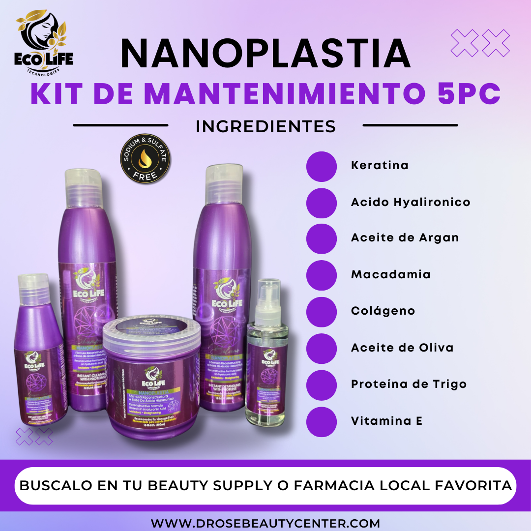 🌟 ECOLIFE TECHNOLOGIES NANOPLASTIA – KIT DE MANTENIMIENTO 5PC 🌟