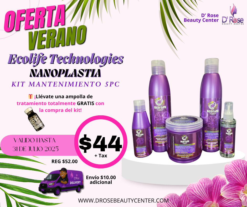 🌟 ECOLIFE TECHNOLOGIES NANOPLASTIA – KIT DE MANTENIMIENTO 5PC 🌟