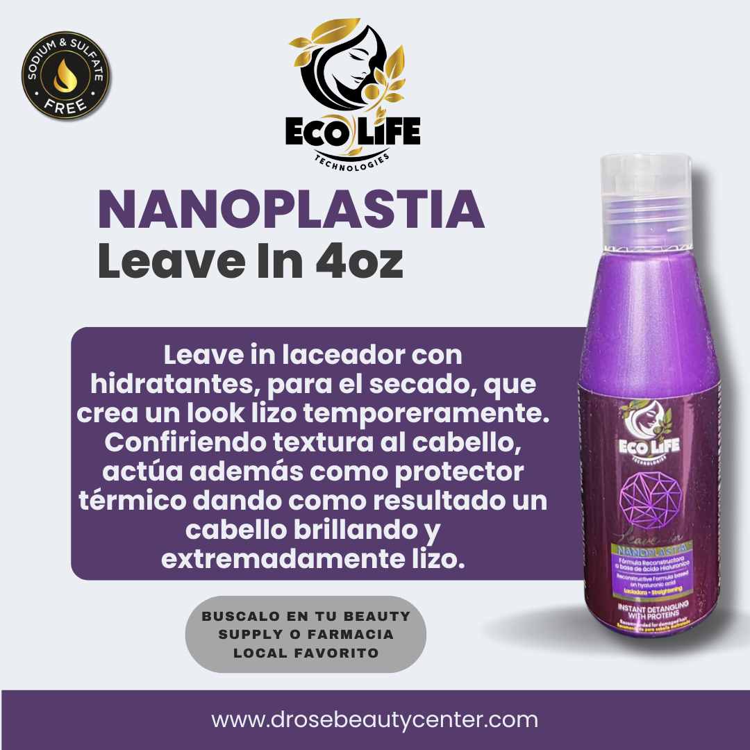🌟 ECOLIFE TECHNOLOGIES NANOPLASTIA LEAVE IN 4OZ