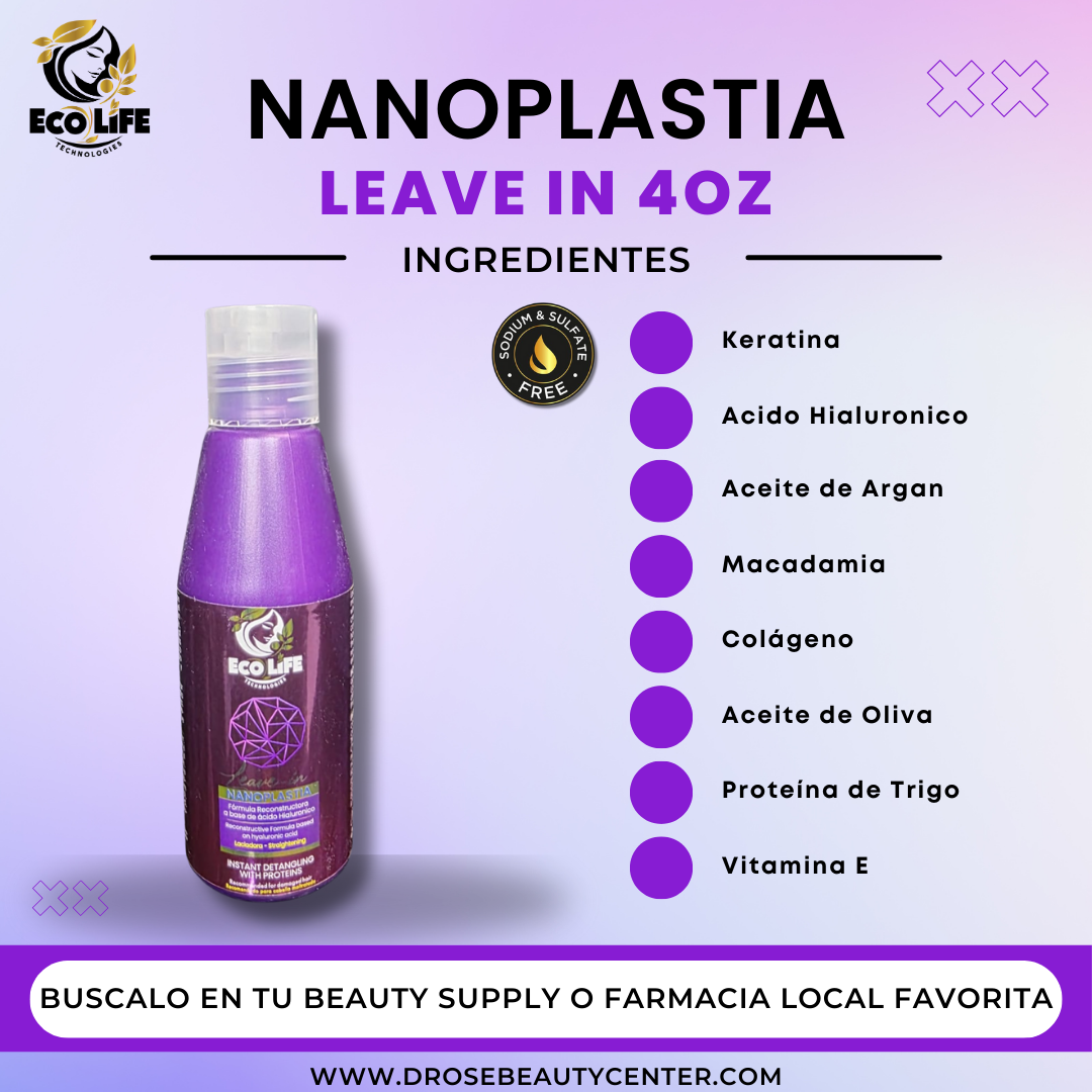 🌟 ECOLIFE TECHNOLOGIES NANOPLASTIA LEAVE IN 4OZ