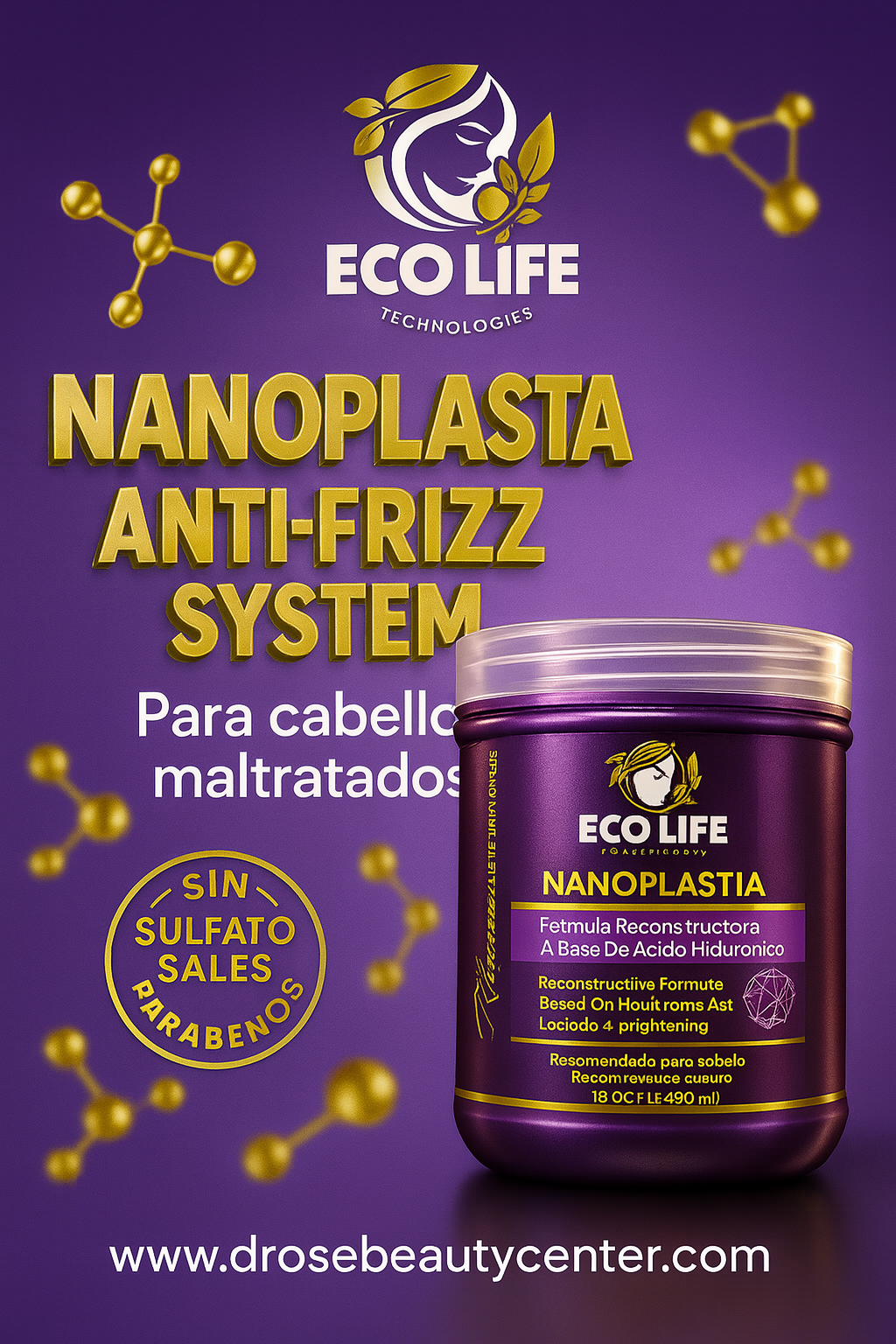 🌟 ECOLIFE TECHNOLOGIES NANOPLASTIA MASCARILLA 16OZ 🌟