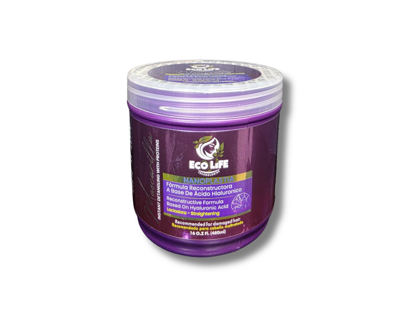 🌟 ECOLIFE TECHNOLOGIES NANOPLASTIA MASCARILLA 16OZ 🌟