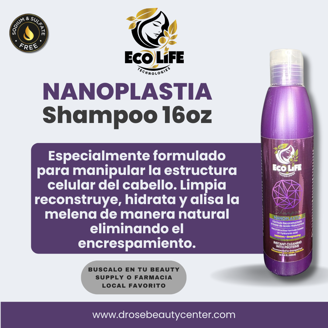 🌟 ECOLIFE TECHNOLOGIES NANOPLASTIA SHAMPOO 16oz