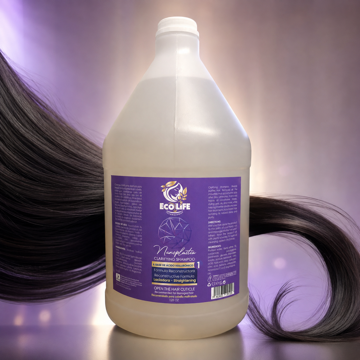 Ecolife Technologies Nanoplastia Shampoo Clarificante ETNSHG 128 oz